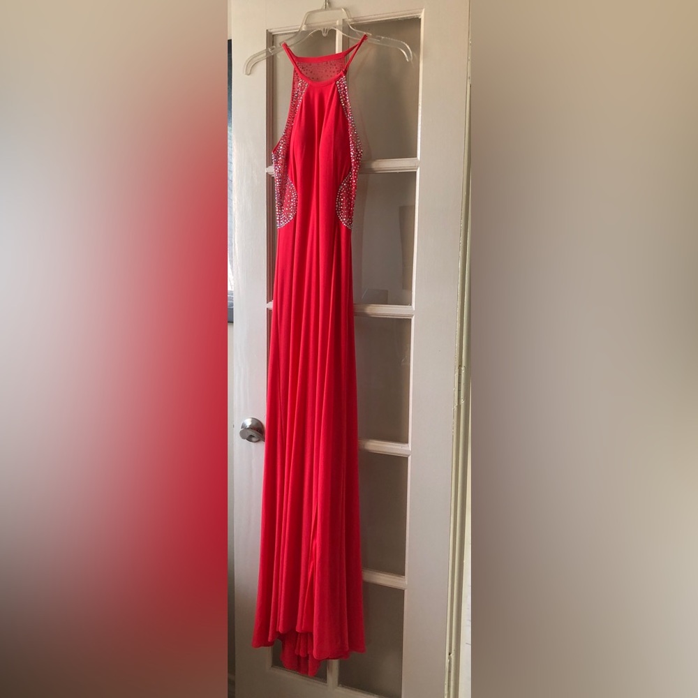 Morgan & Co red Orange dress size 1/2